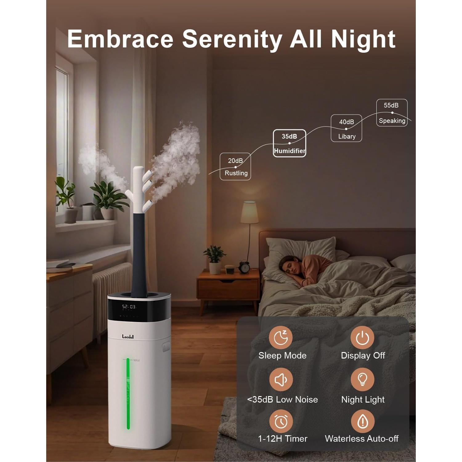 Humidificador Lacidoll 20L Niebla Fría y Caliente 2000ft²