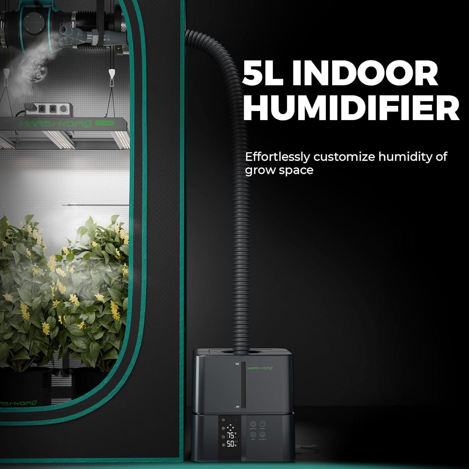 Humidificador de Plantas MARS HYDRO 5L con Temporizador y Control Remoto