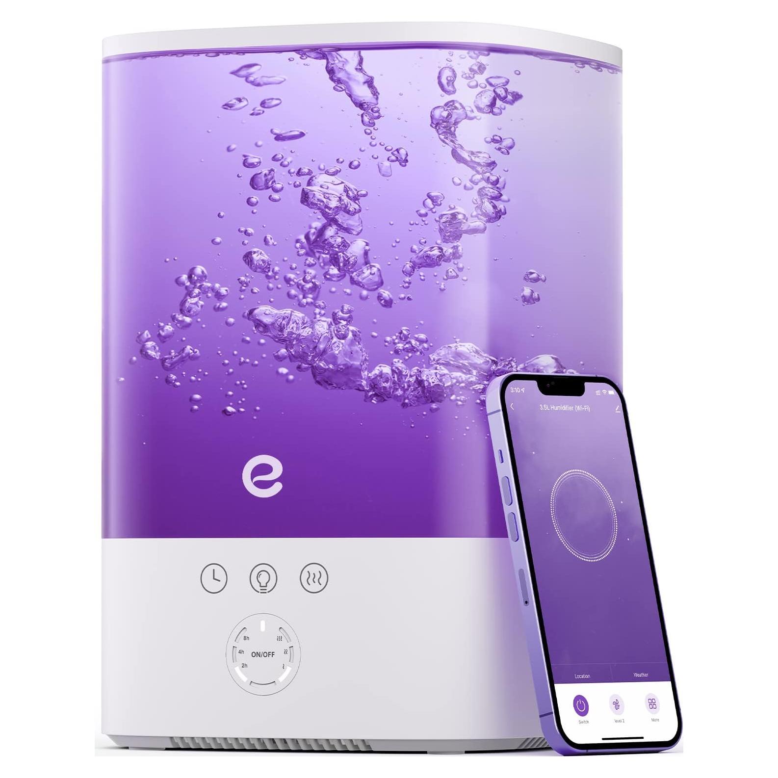 Humidificador inteligente Esemoil 3.5L WiFi 28dB para dormitorio