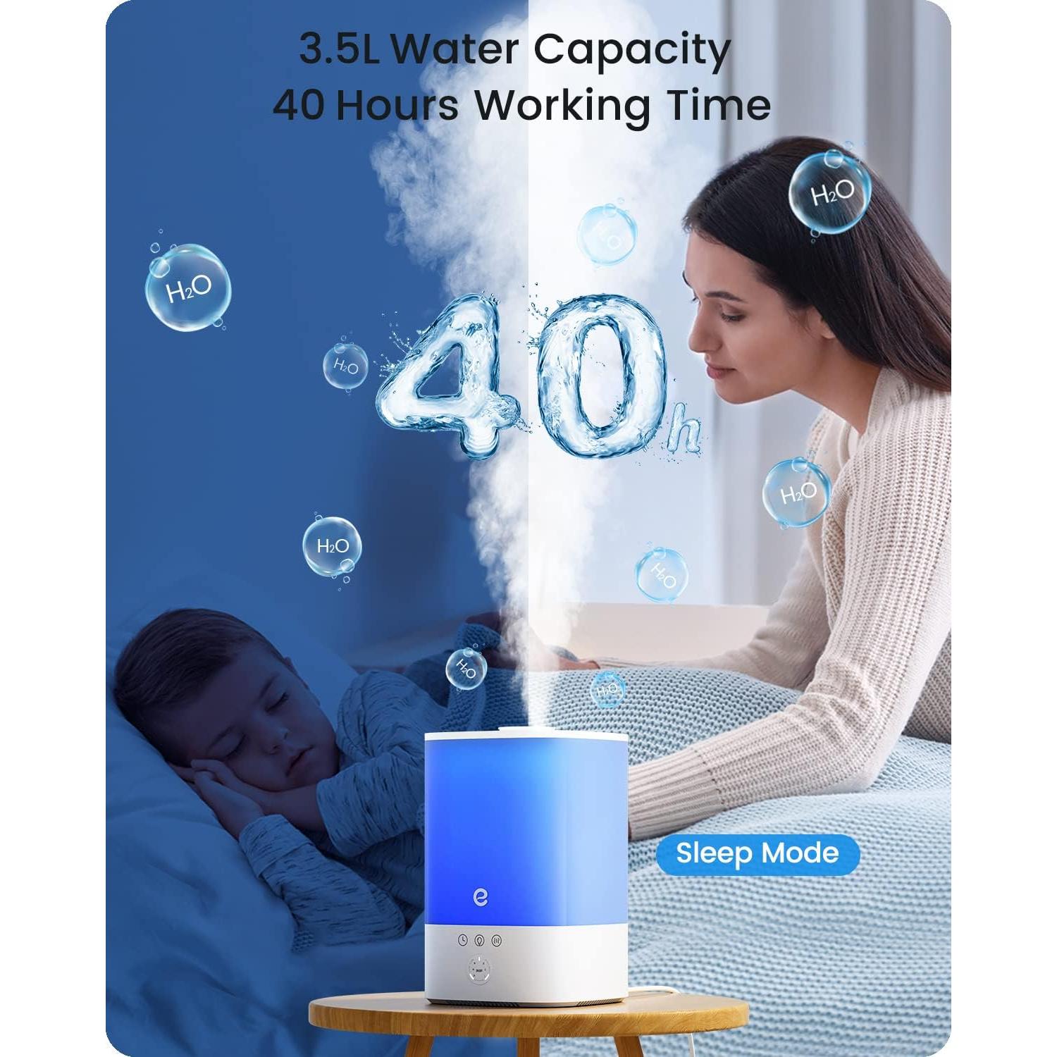 Humidificador inteligente Esemoil 3.5L WiFi 28dB para dormitorio