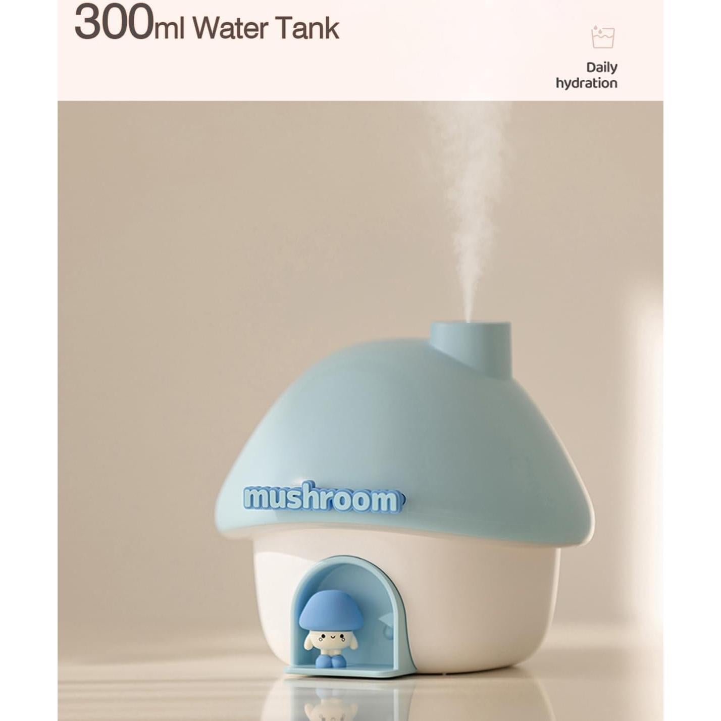 Humidificador Mini Portátil Genérico 300ml con Luz Nocturna