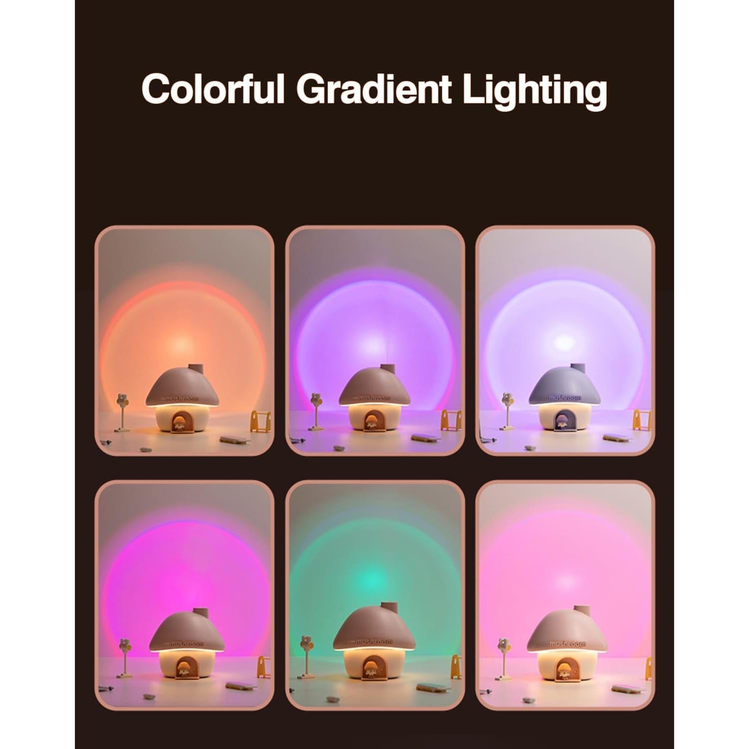 Humidificador Mini Portátil Genérico 300ml con Luz Nocturna