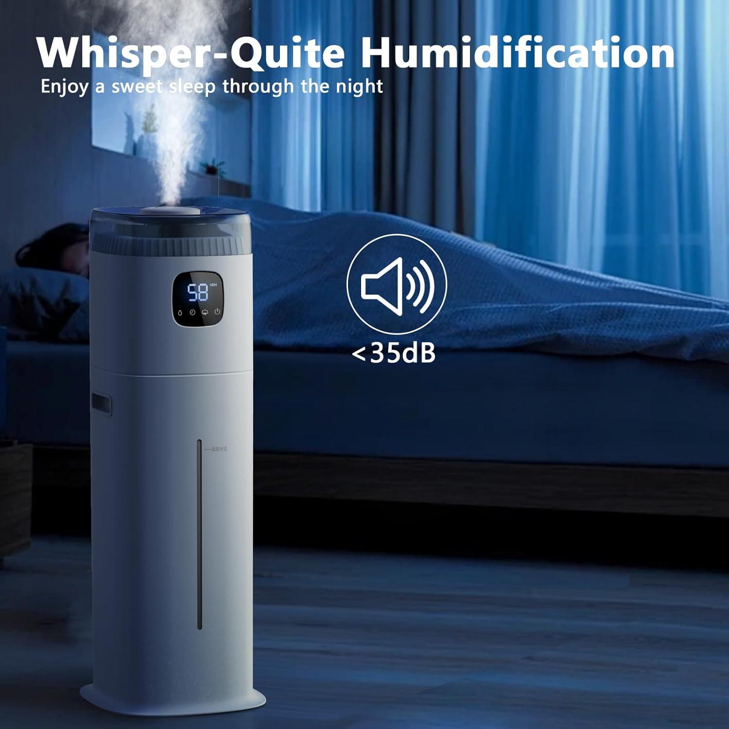 Humidificador KZF 9L Ultrasónico Blanco 72h Silencioso