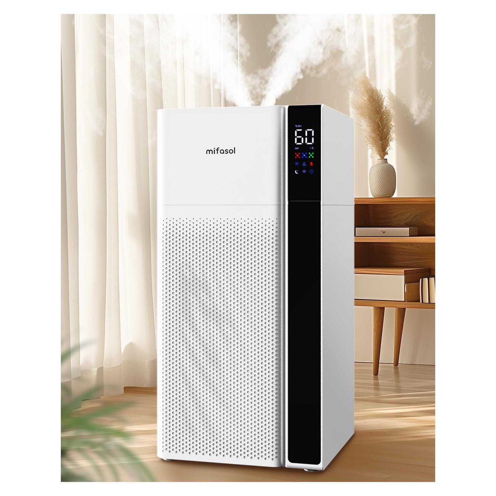 Humidificador Mifasol 20L Vapor Frío y Caliente Blanco