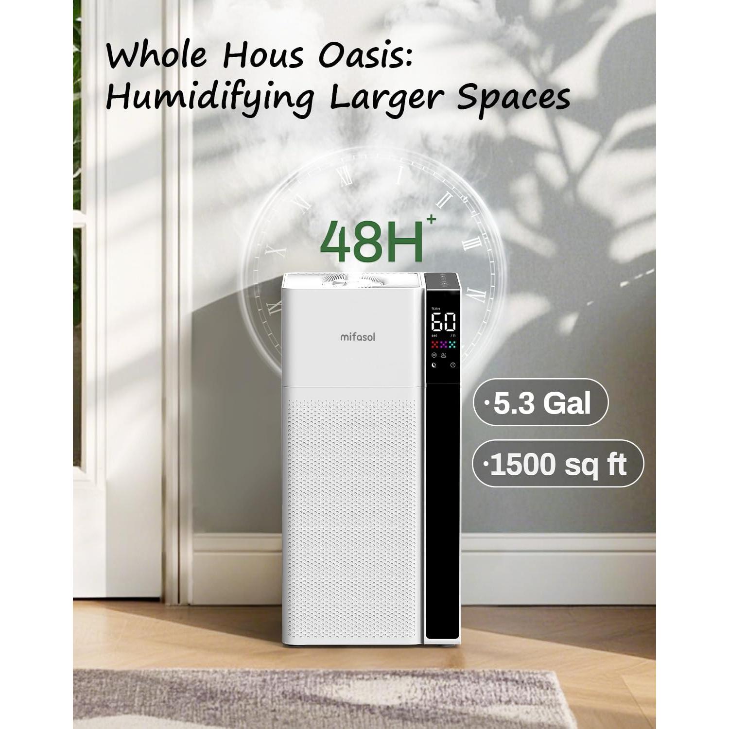 Humidificador Mifasol 20L Vapor Frío y Caliente Blanco