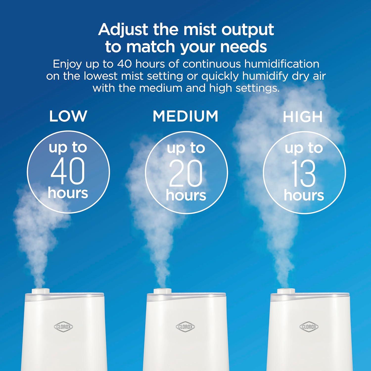 Humidificador Clorox Ultra Clean 4L para dormitorio blanco