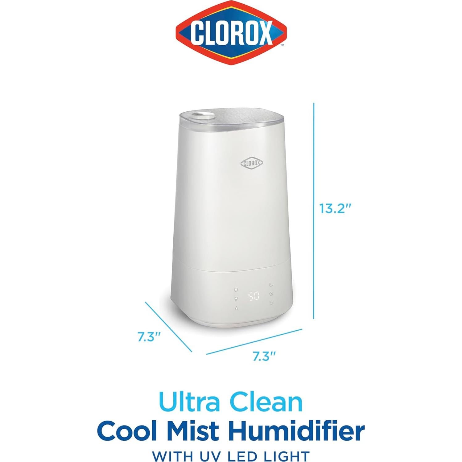 Humidificador Clorox Ultra Clean 4L para dormitorio blanco