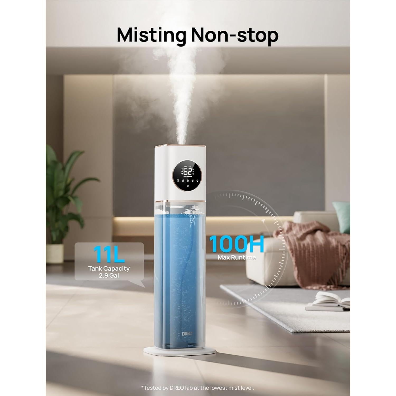 Humidificador Inteligente Dreo HM735S 11L para Habitaciones Grandes