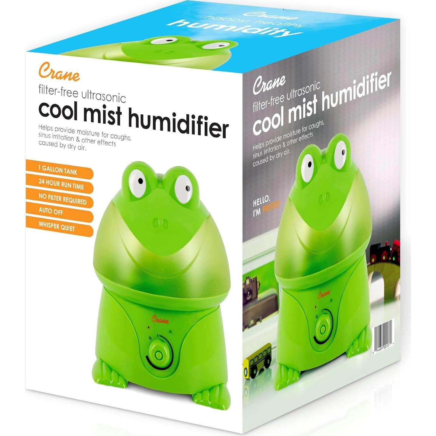 Humidificador de niebla fría Crane 1 galón para niños rana