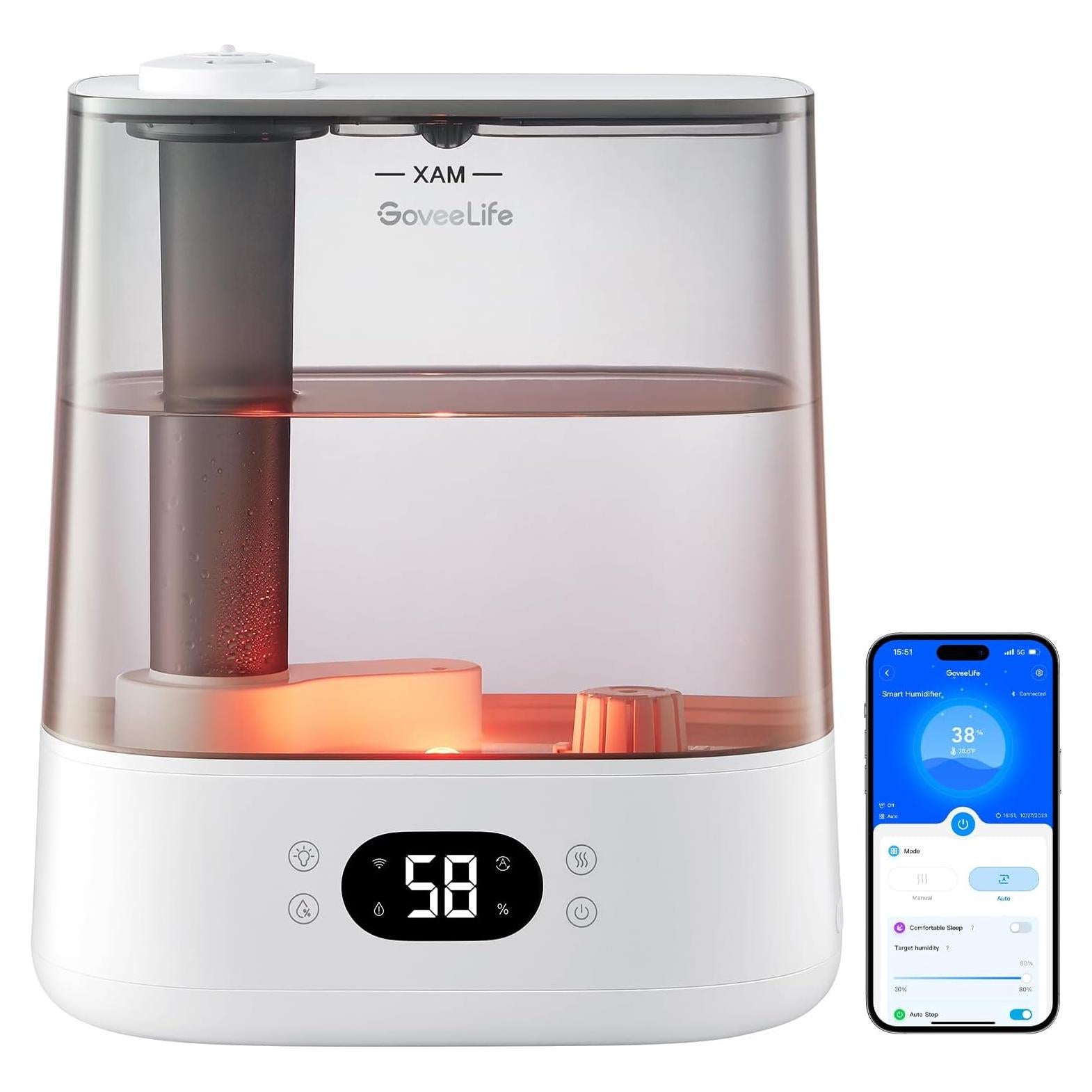 Humidificador Inteligente GoveeLife 6L para Habitaciones Grandes