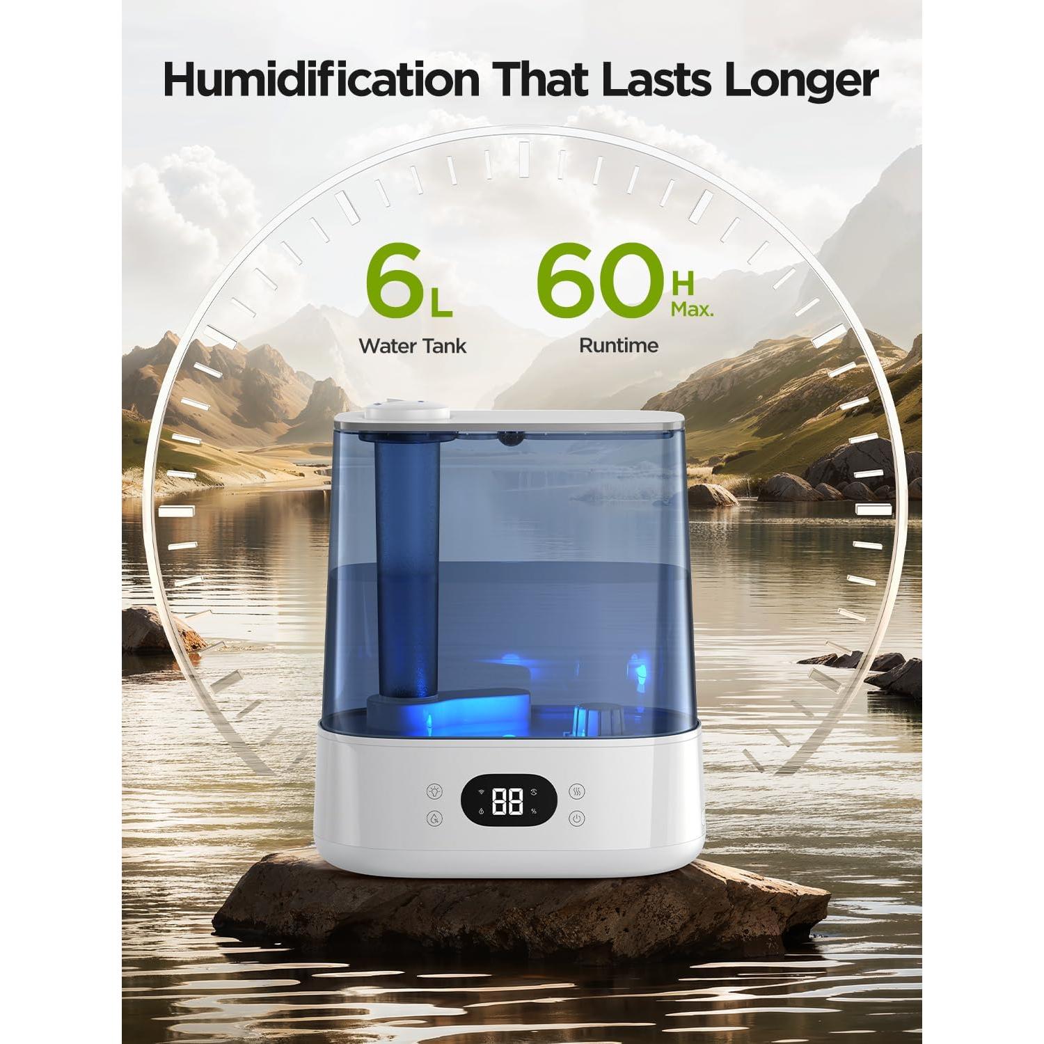 Humidificador Inteligente GoveeLife 6L para Habitaciones Grandes