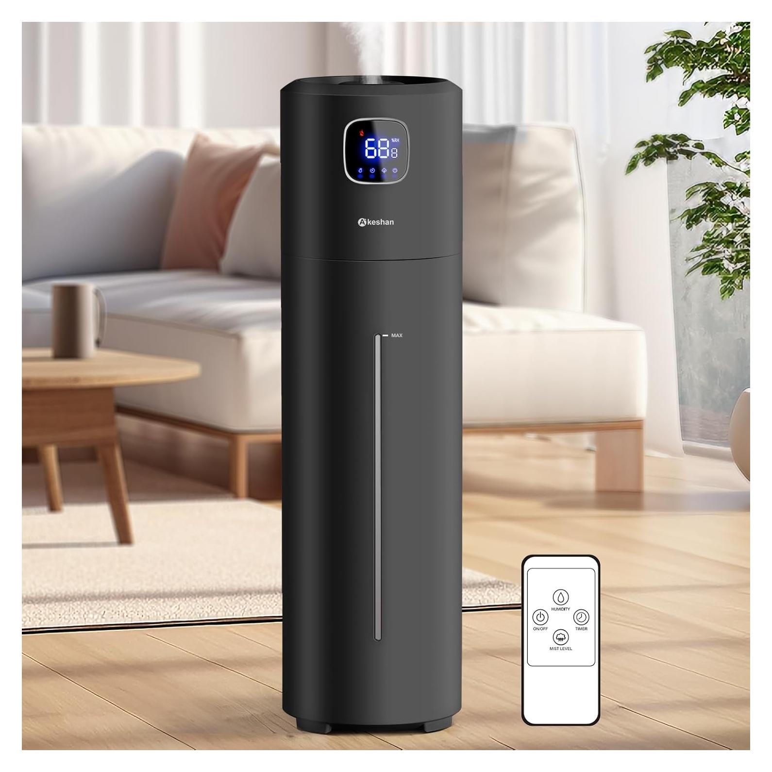 Humidificador Ultrasonico Akeshan 9L Negro para Habitaciones