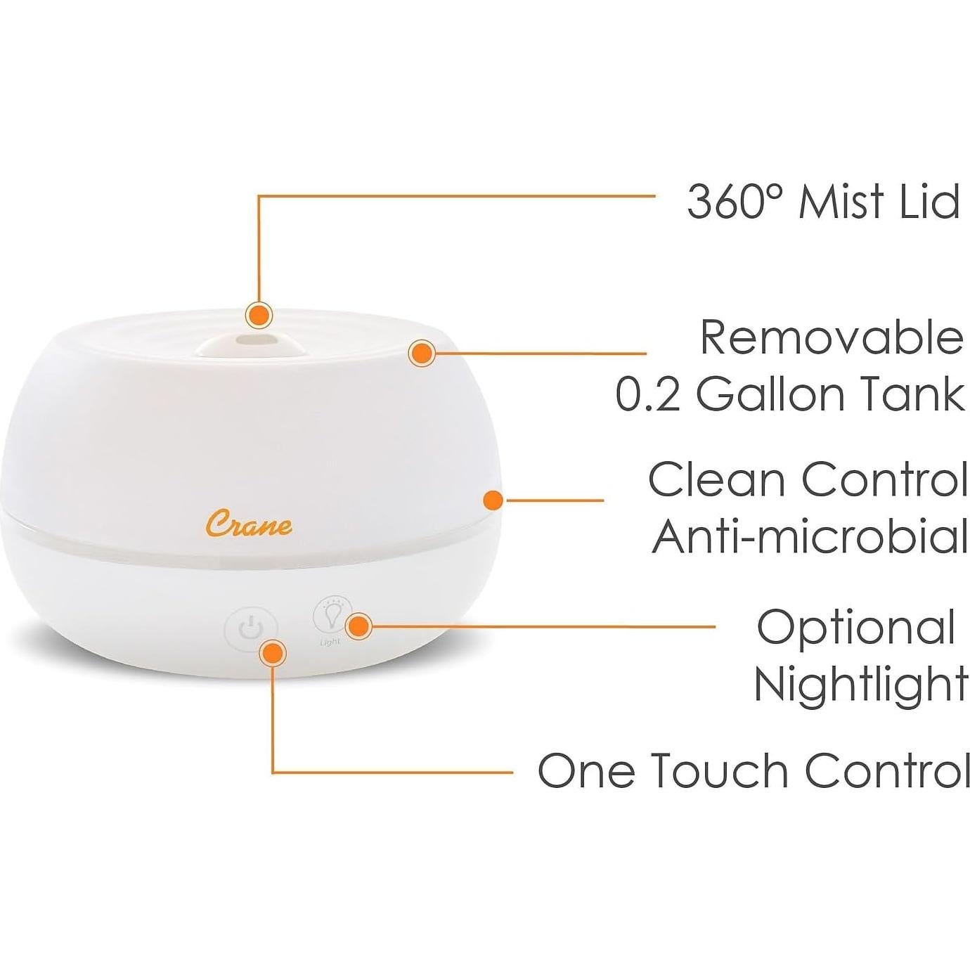 Humidificador personal Crane EE-5951AD 0.76L blanco