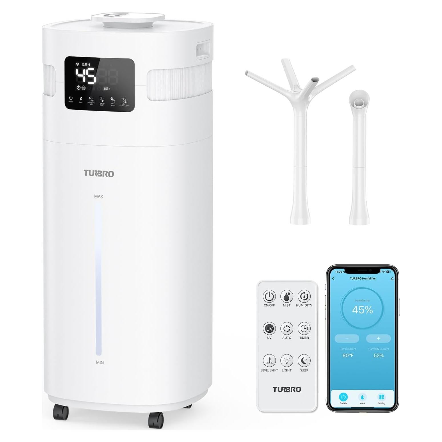 Humidificador Ultrasónico TURBRO GLH20 20L WiFi 2000m²