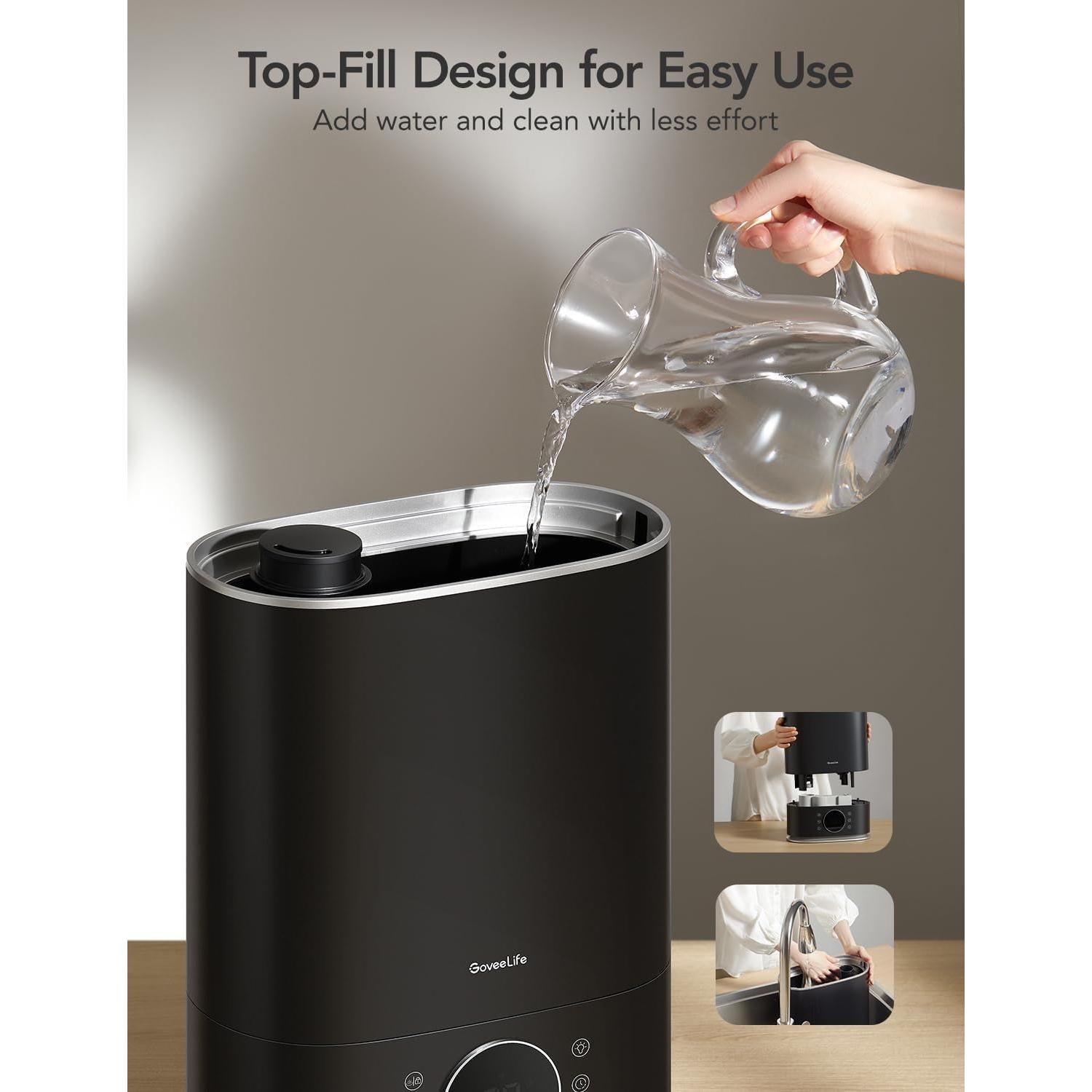 Humidificador inteligente GoveeLife 7L con vapor frío y caliente