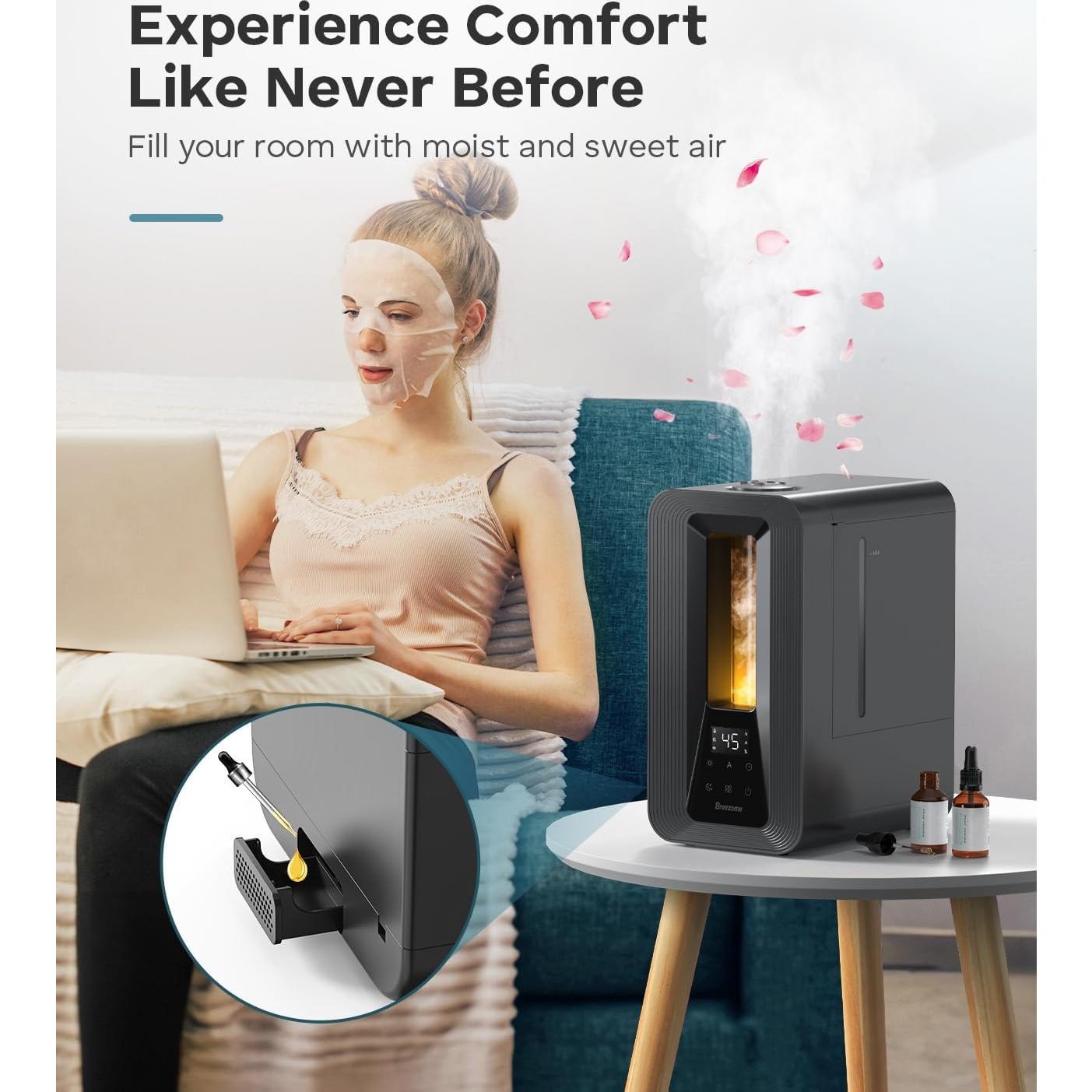 Humidificador ultrasónico BREEZOME 6L con difusor de aceites