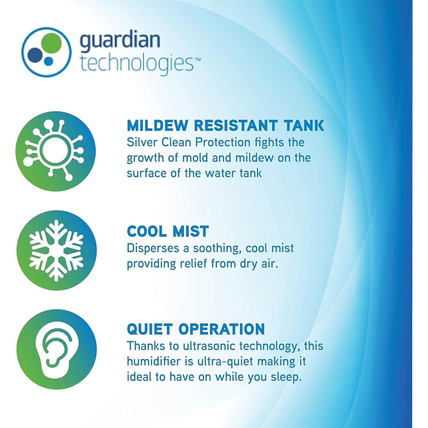 Humidificador Ultrasónico PureGuardian H910BL 0.79L 14h