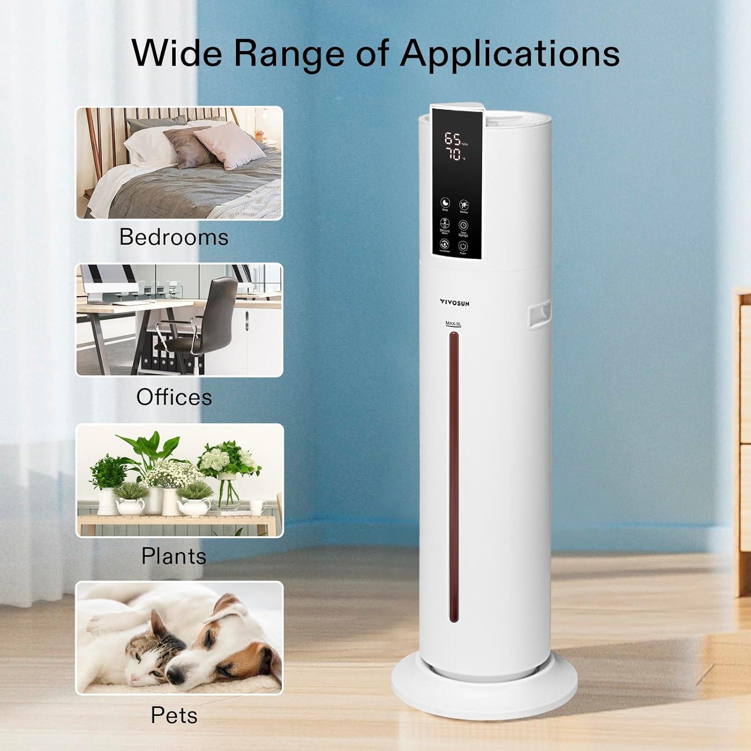 Humidificador VIVOSUN 9L Vapor Frío y Caliente 2 en 1