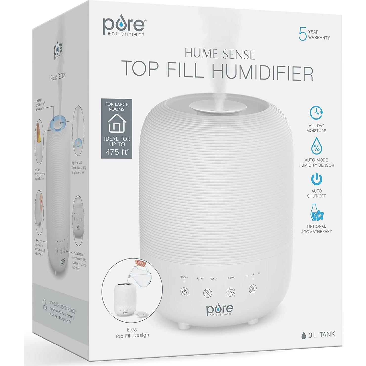 Humidificador Pure Enrichment HUME Sense 3L Automático