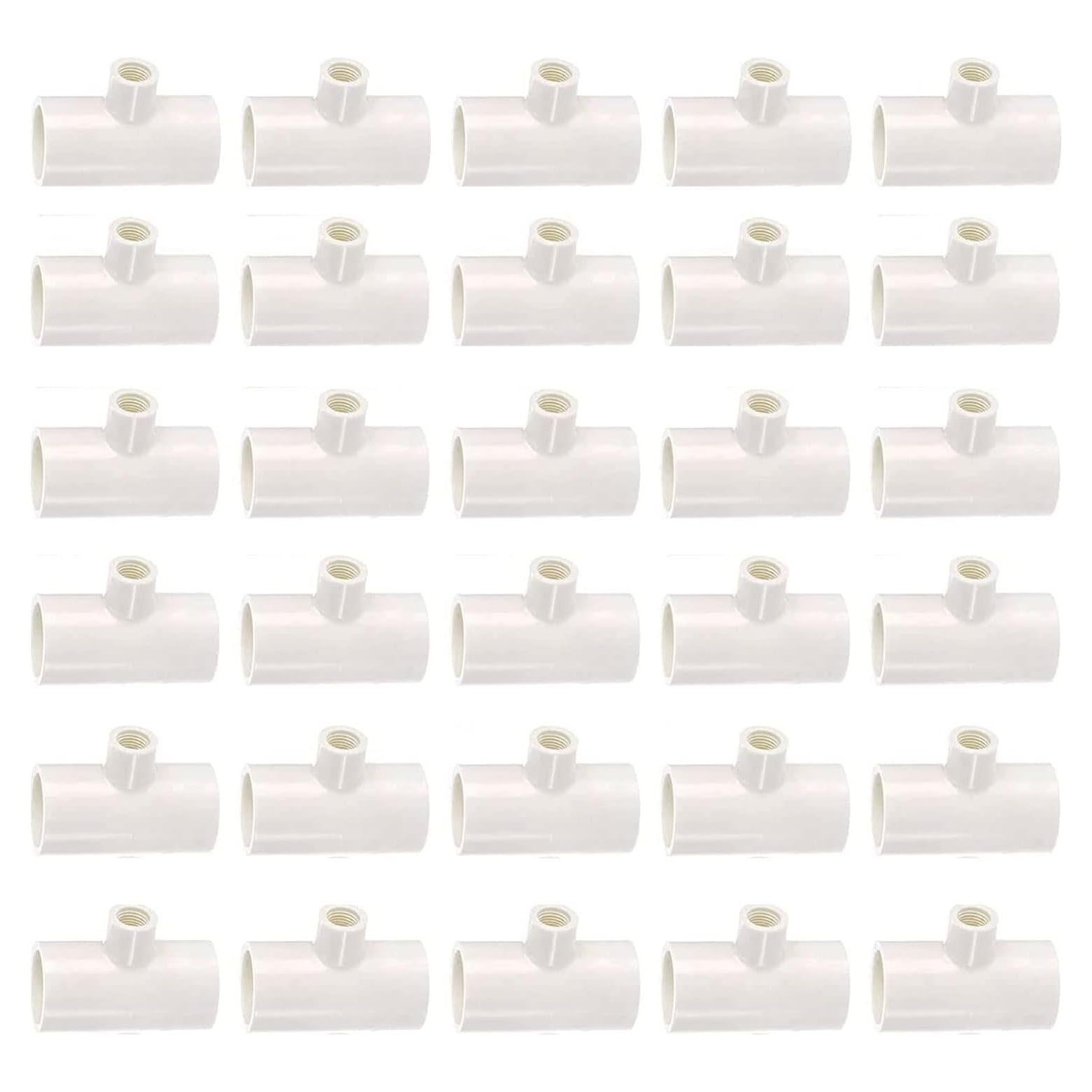 30 Accesorios Tee PVC Bebederos Pollo DredQcco 5cm