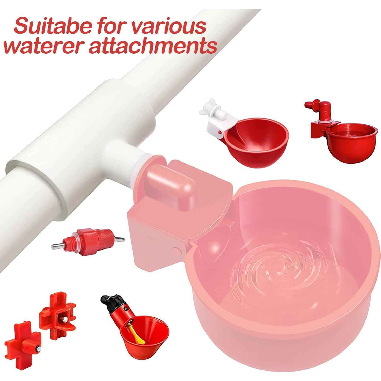 30 Accesorios Tee PVC Bebederos Pollo DredQcco 5cm