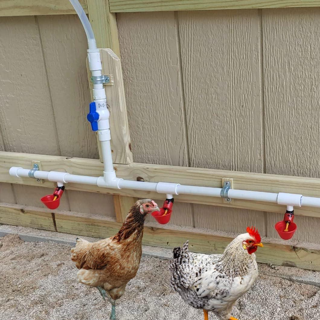 30 Accesorios Tee PVC Bebederos Pollo DredQcco 5cm