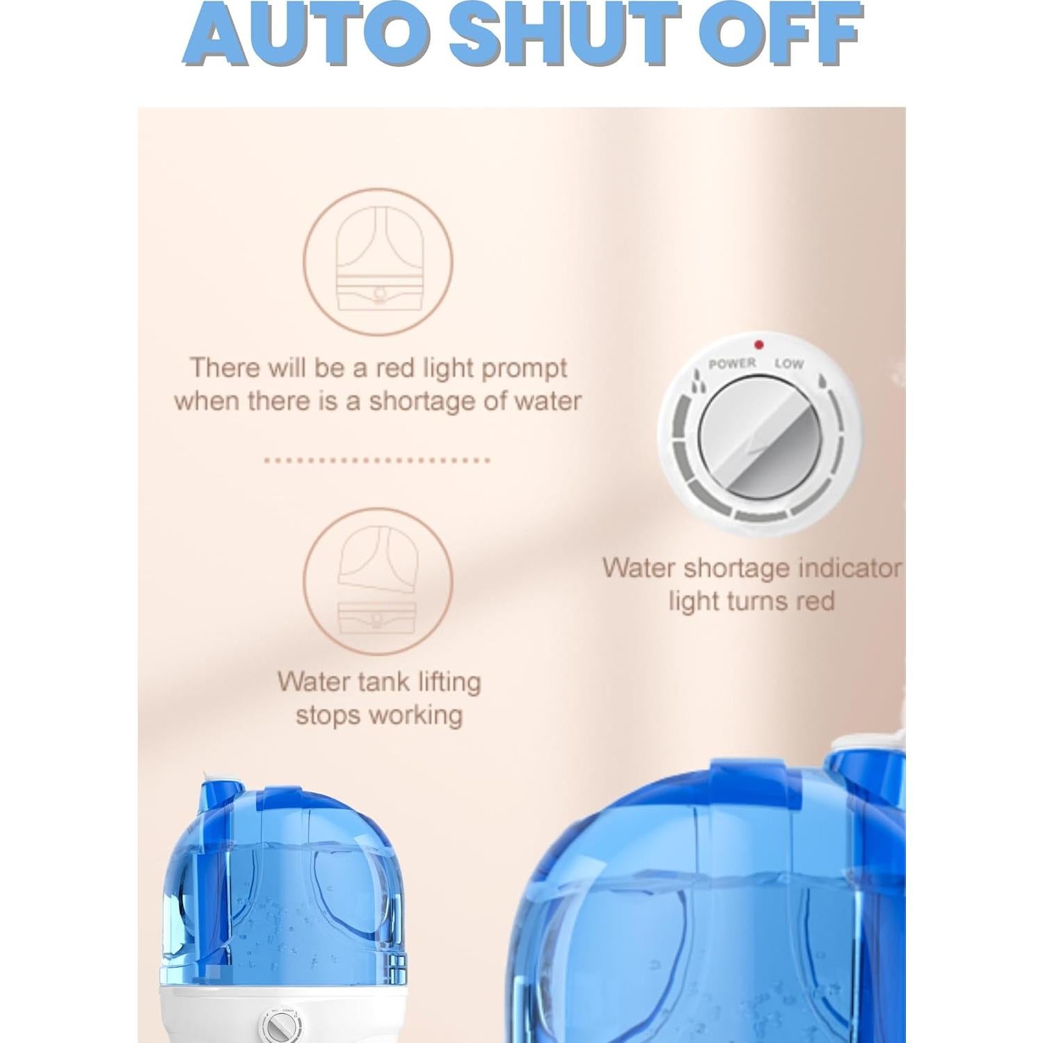 Humidificador ultrasónico AZEUS 2.8L con apagado automático