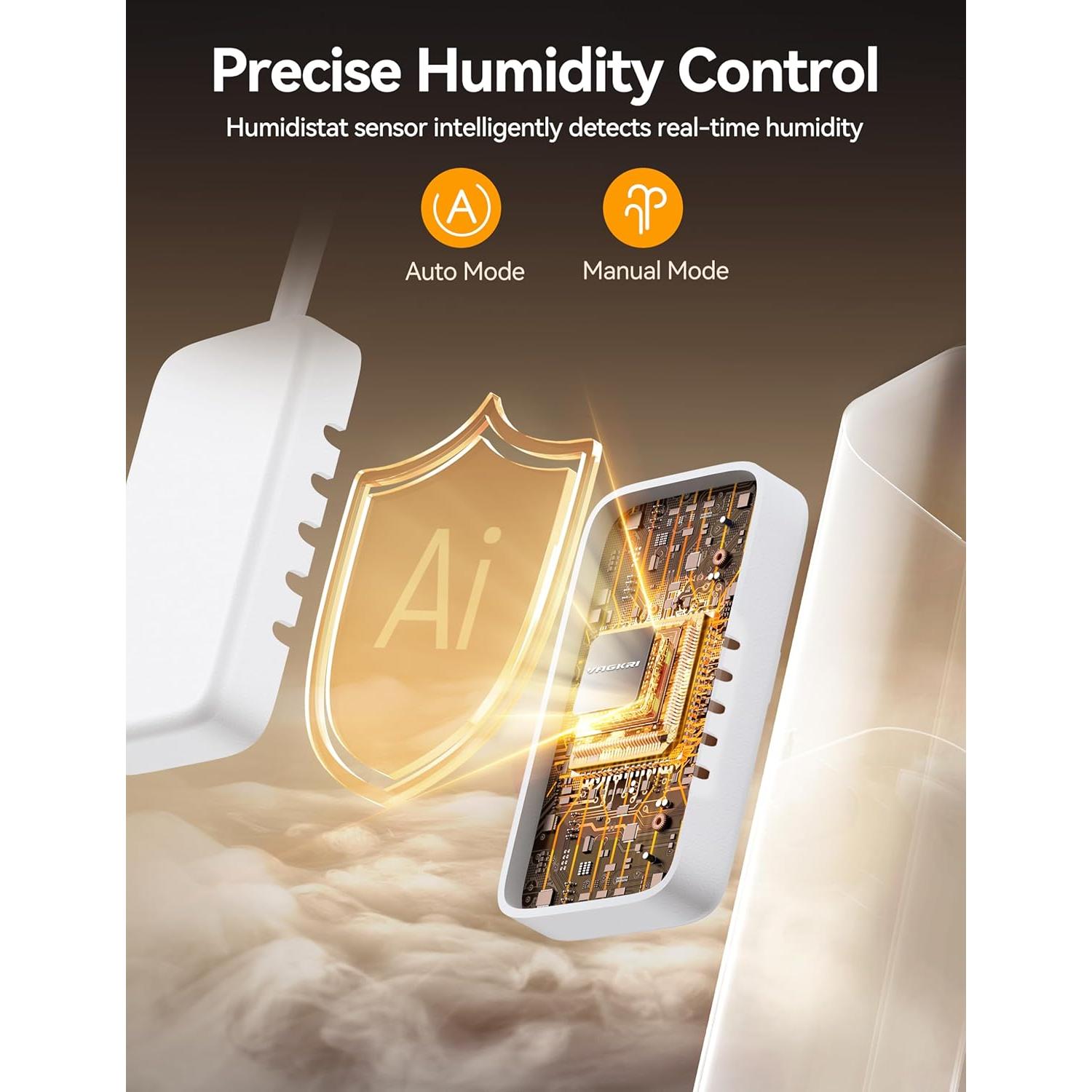 Humidificador Ultrasonico VAGKRI 12L para Habitaciones Grandes