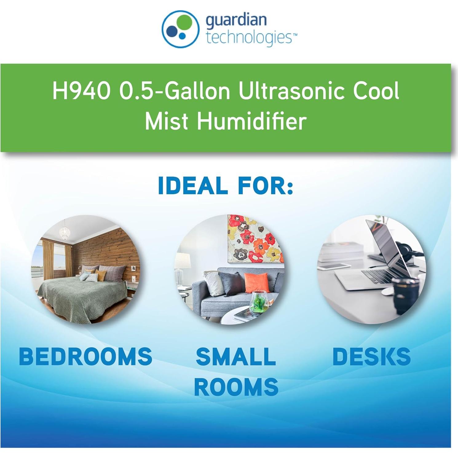 Humidificador ultrasónico PureGuardian H940AR 1.89L 30h