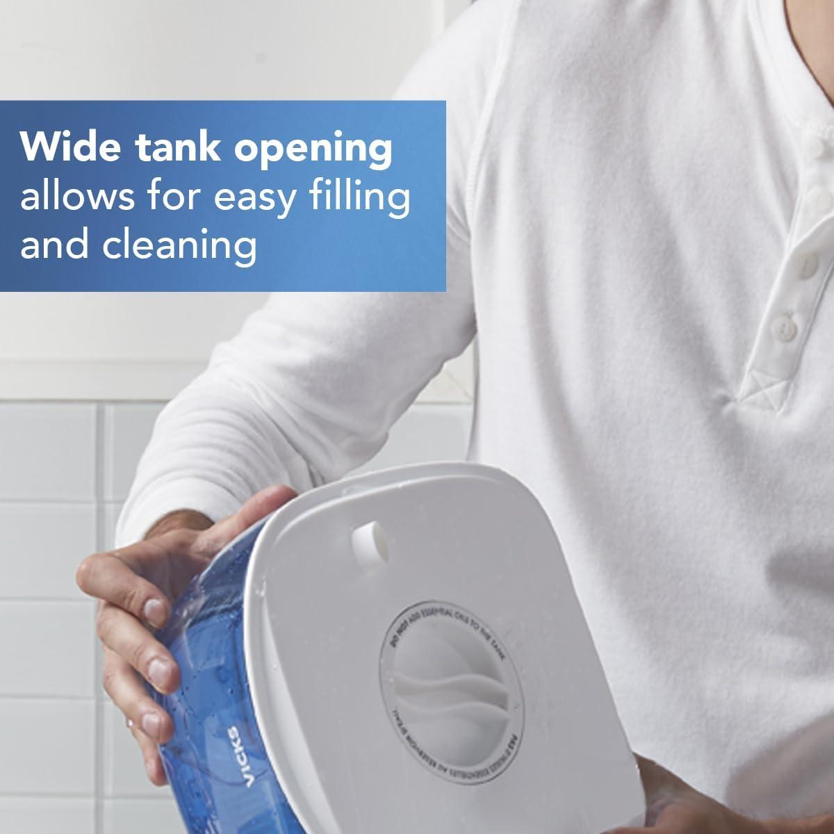 Humidificador Vicks V3900 de Vapor Frío 2,59 kg con Luz UV