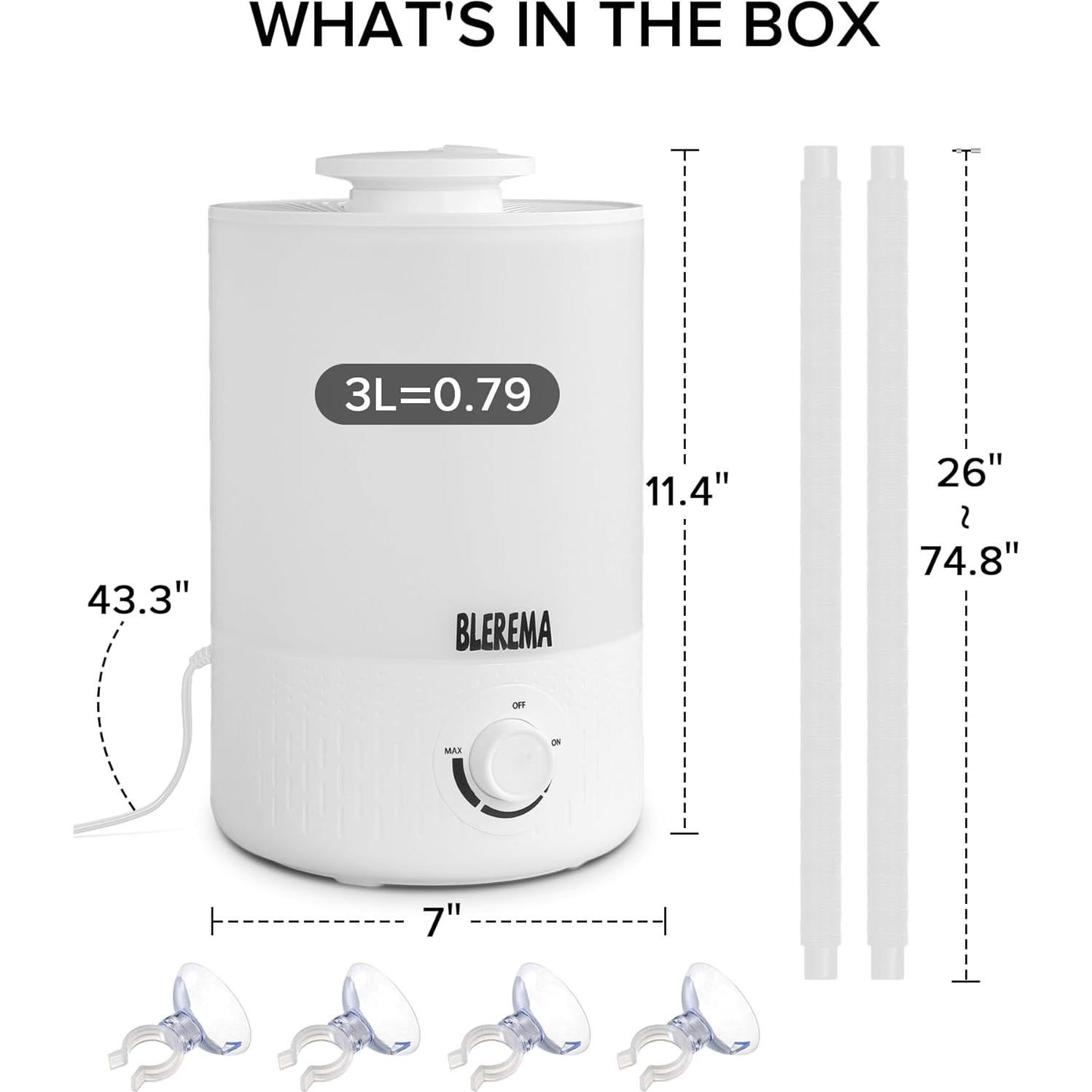 Humidificador Nebulizador Reptil BLEREMA 3L Sin Fugas