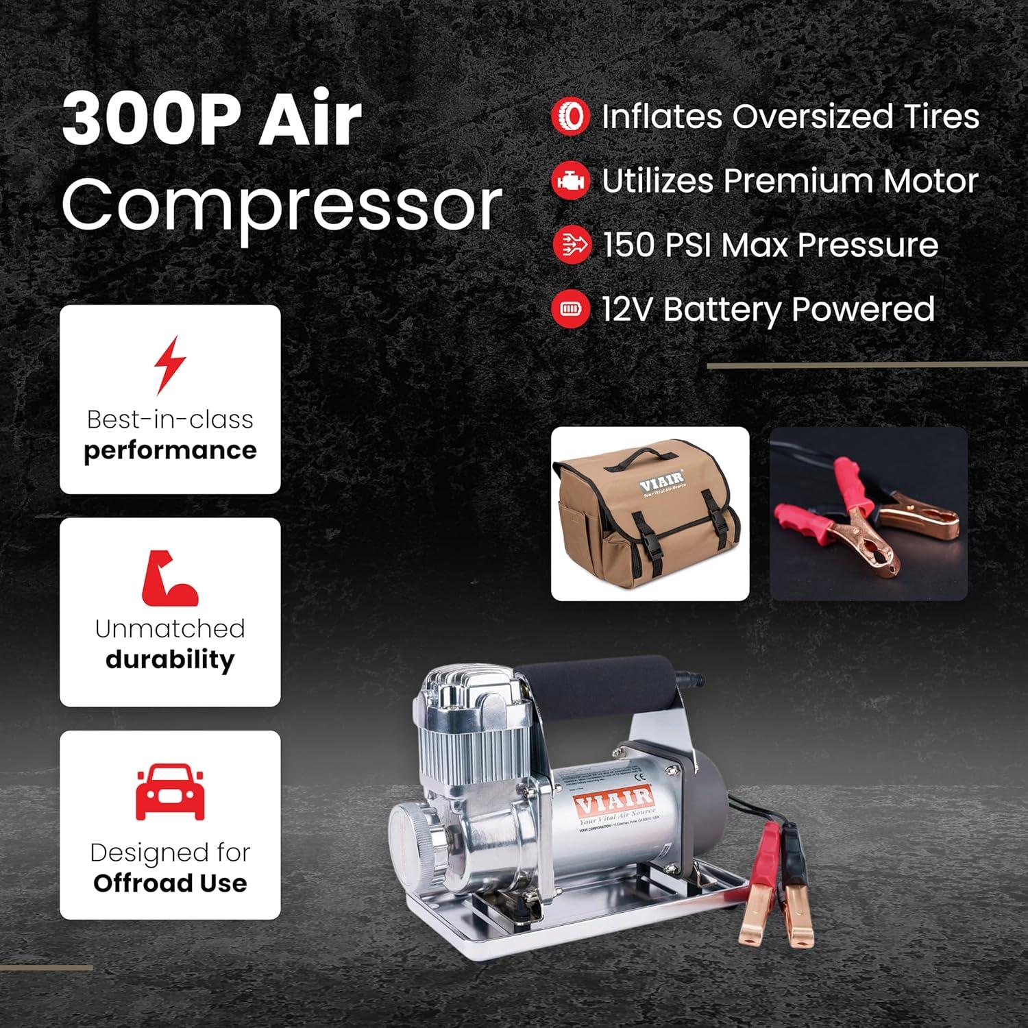 Compresor de Aire Portátil VIAIR 300P 12V para Neumáticos SUV