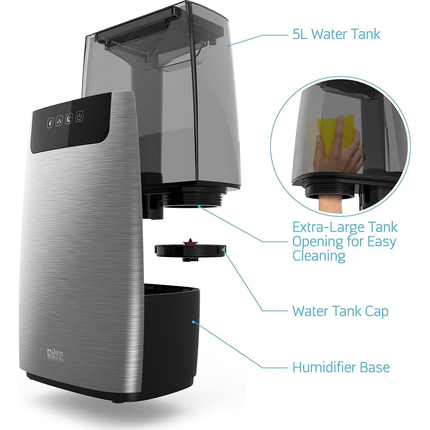 Humidificador de Niebla Fría Pure Enrichment 5L Control Táctil