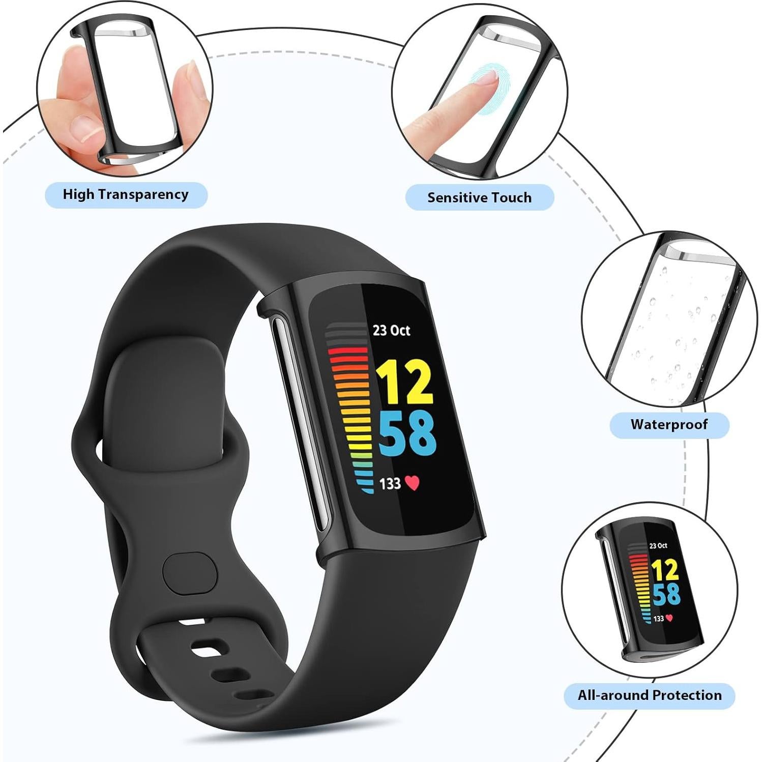 Protector de Pantalla Meliya para Fitbit Charge 6/5 TPU