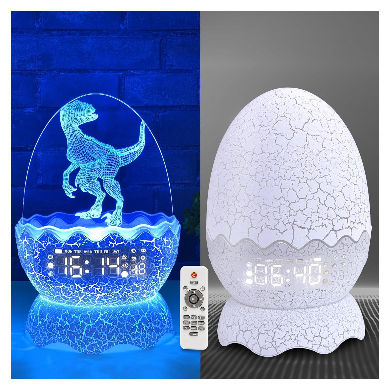 Reloj Despertador Dinosaurio Multifuncional ZQY002 Luz Nocturna