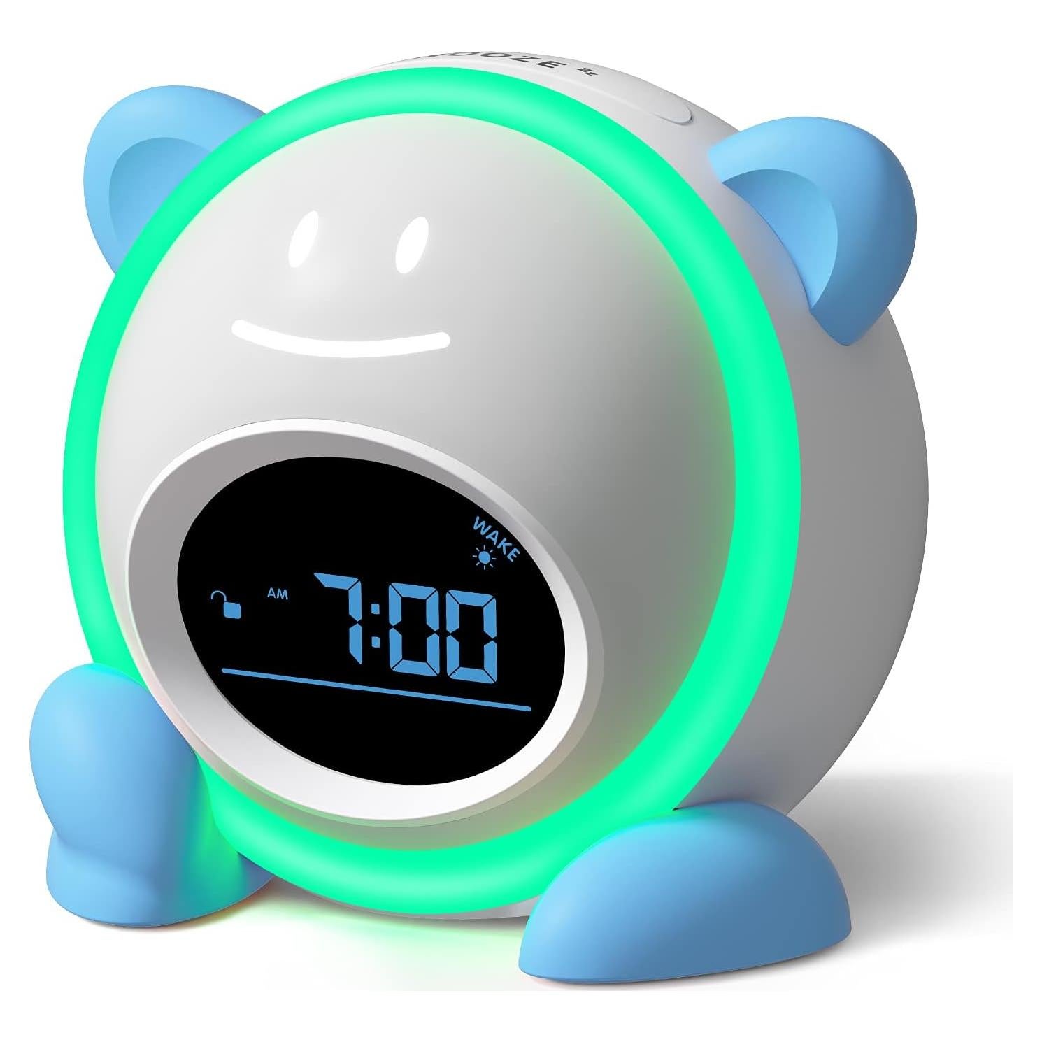Reloj Despertador Infantil Windflyer Azul con Luz y Sonido