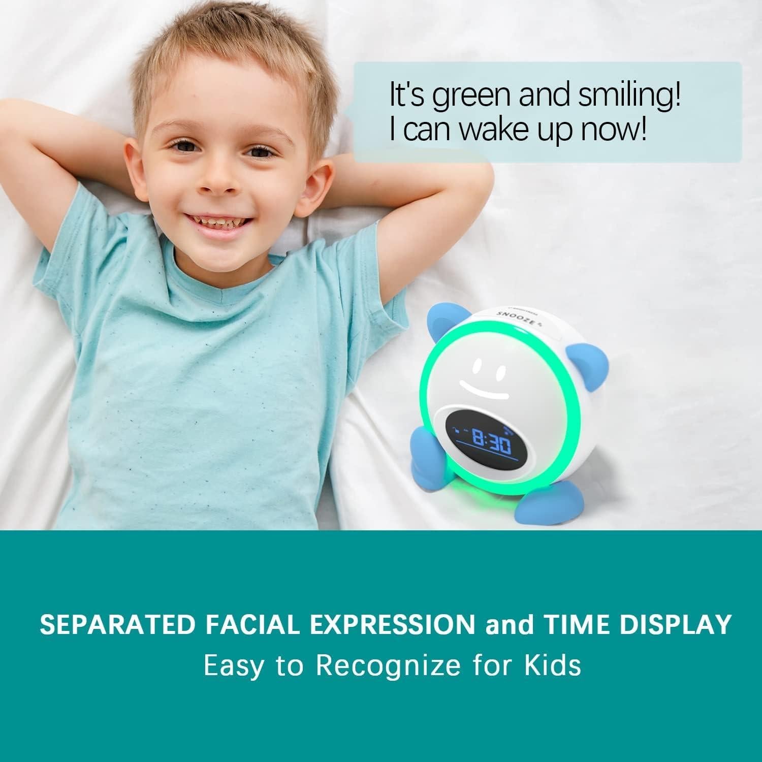 Reloj Despertador Infantil Windflyer Azul con Luz y Sonido