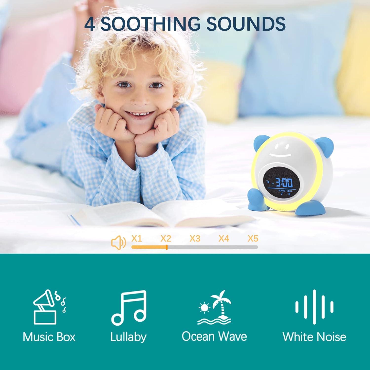 Reloj Despertador Infantil Windflyer Azul con Luz y Sonido