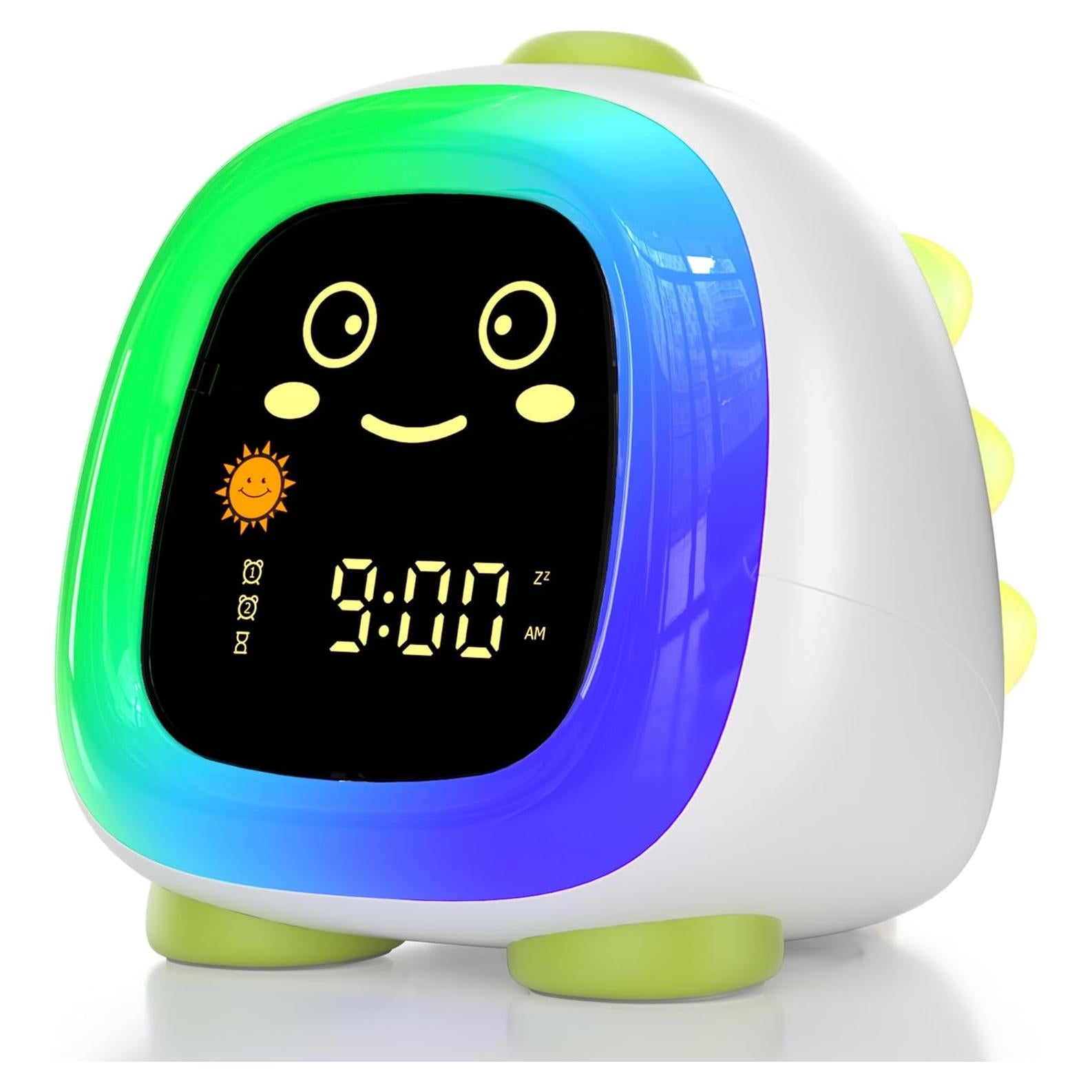Reloj Despertador Infantil ANALOI Dinosaurio Verde