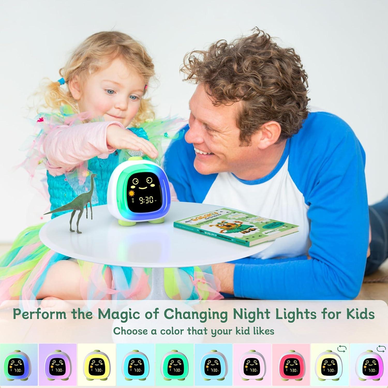 Reloj Despertador Infantil ANALOI Dinosaurio Verde