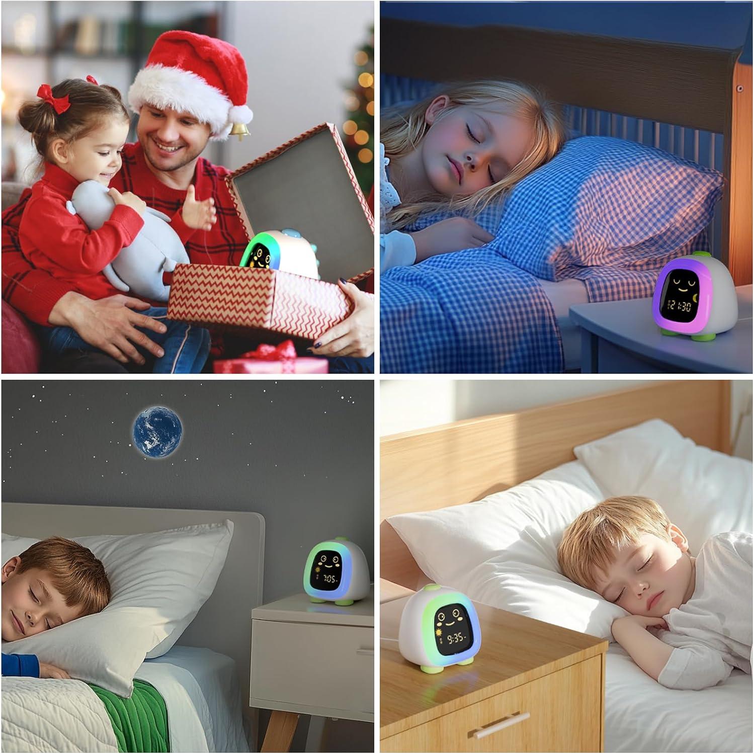 Reloj Despertador Infantil ANALOI Dinosaurio Verde