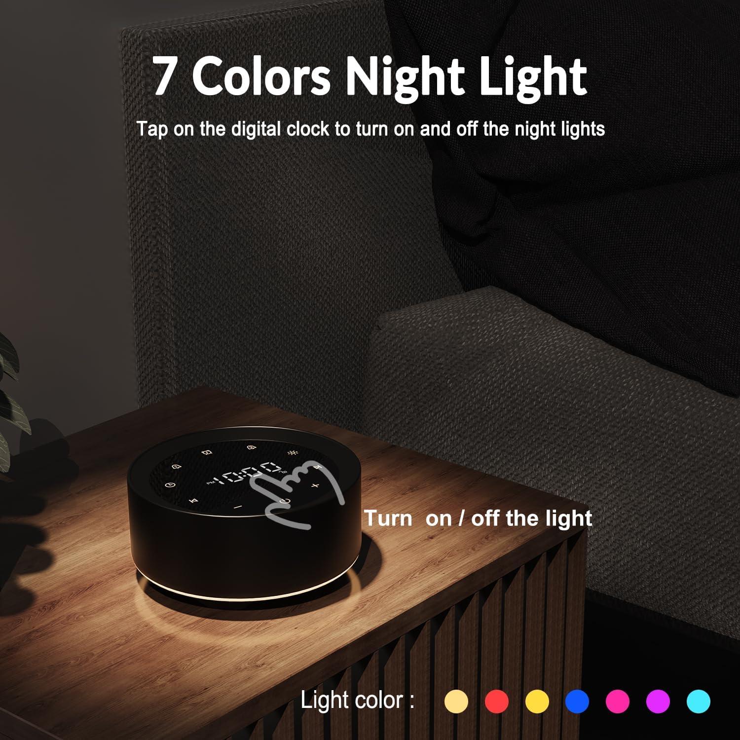 Reloj Despertador Kipcush con Sonidos Calmantes y Luz Nocturna