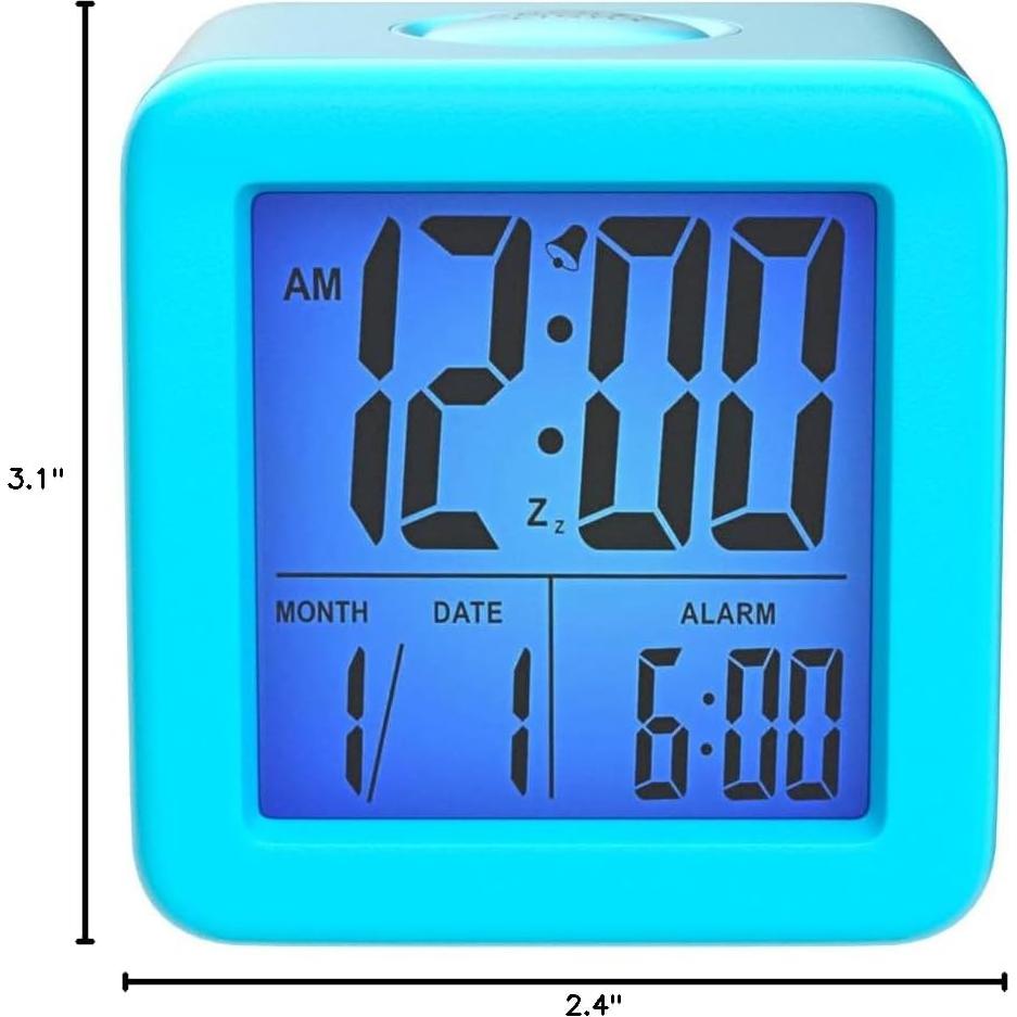 Reloj Despertador Digital Plumeet para Niños Azul 7,62 cm