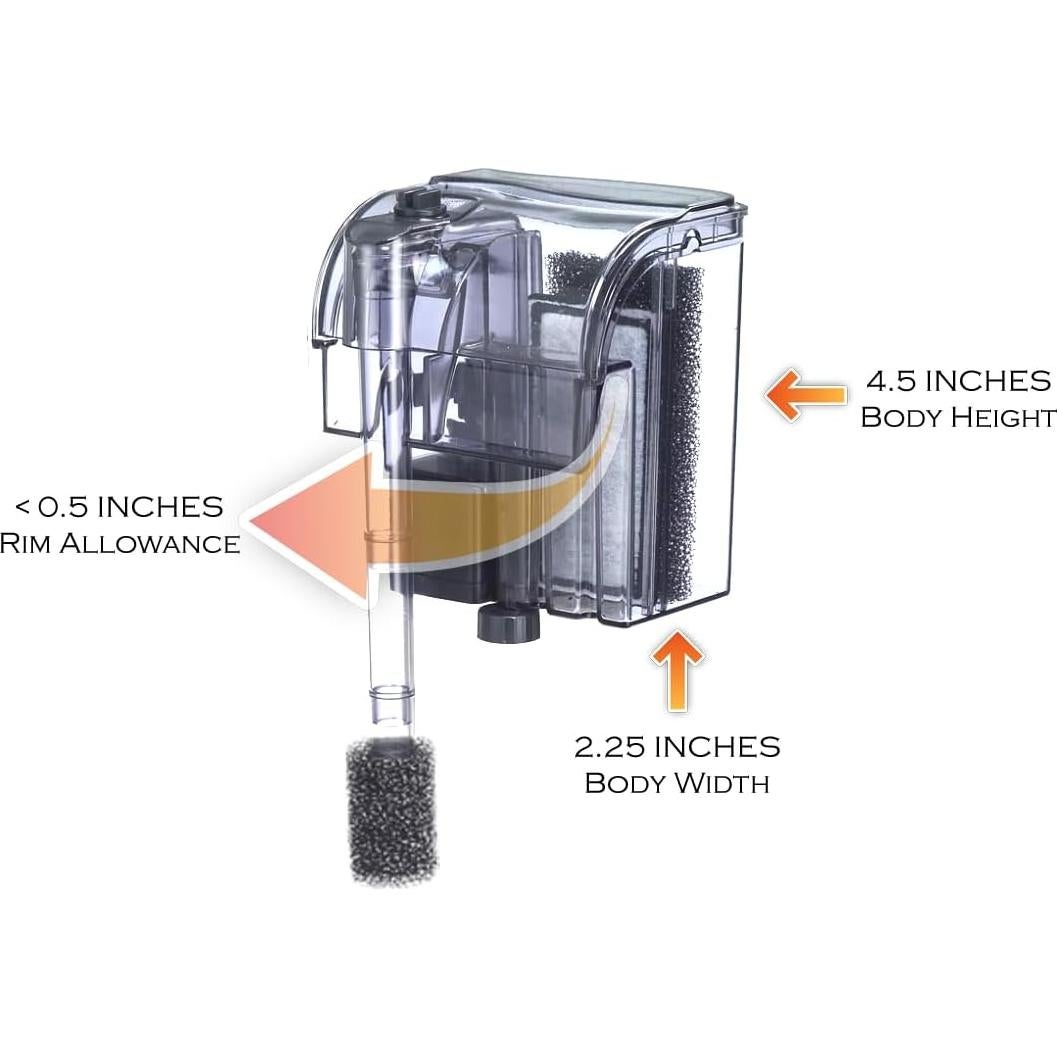 Filtro de Acuario HOB Finnex PF-7, 196 L/h, hasta 28 L