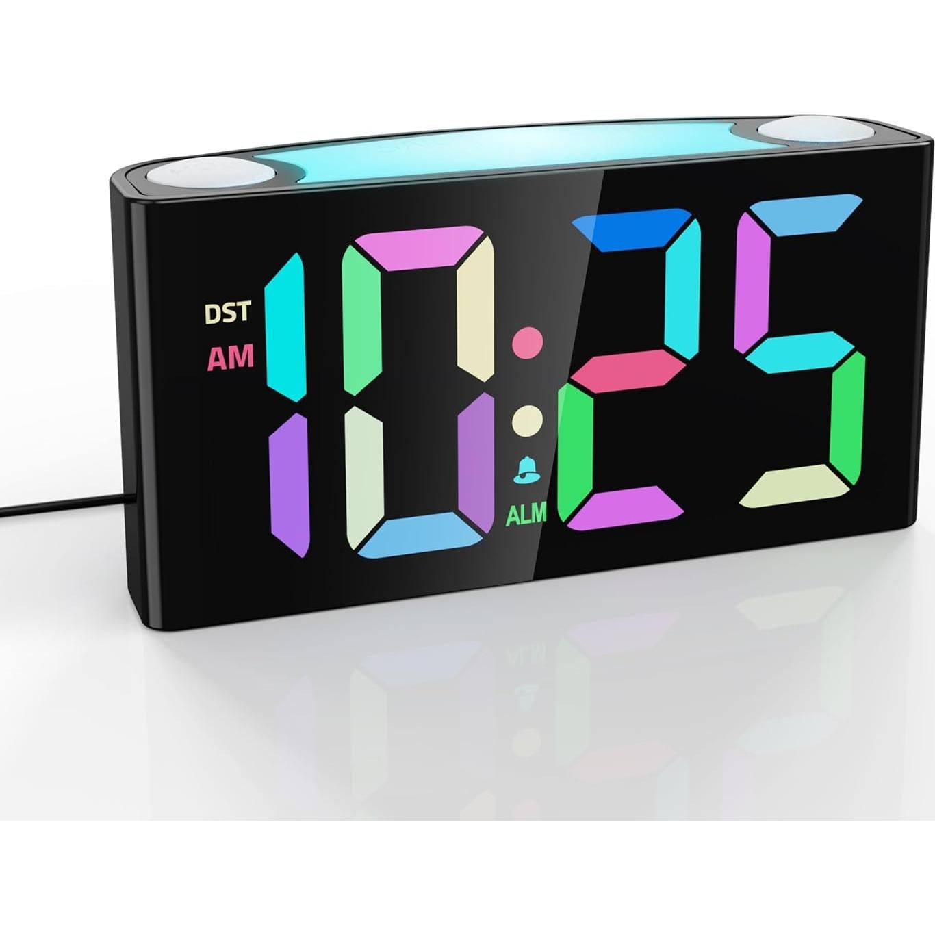 Reloj Despertador Digital Mesqool LED RGB con Luz Nocturna