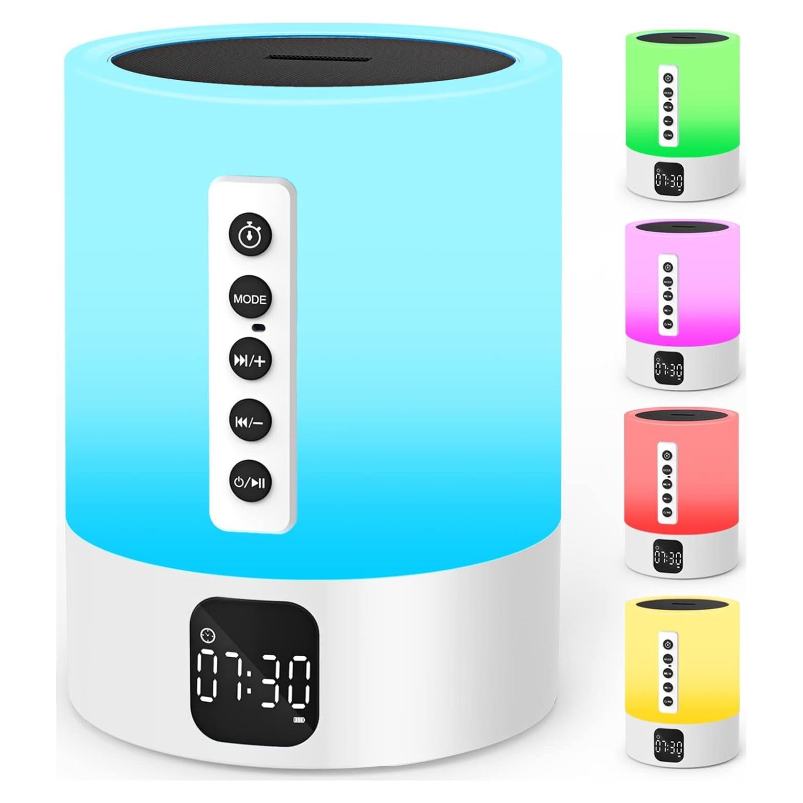 Luz Nocturna Altavoz Bluetooth AFEXOA Reloj Despertador