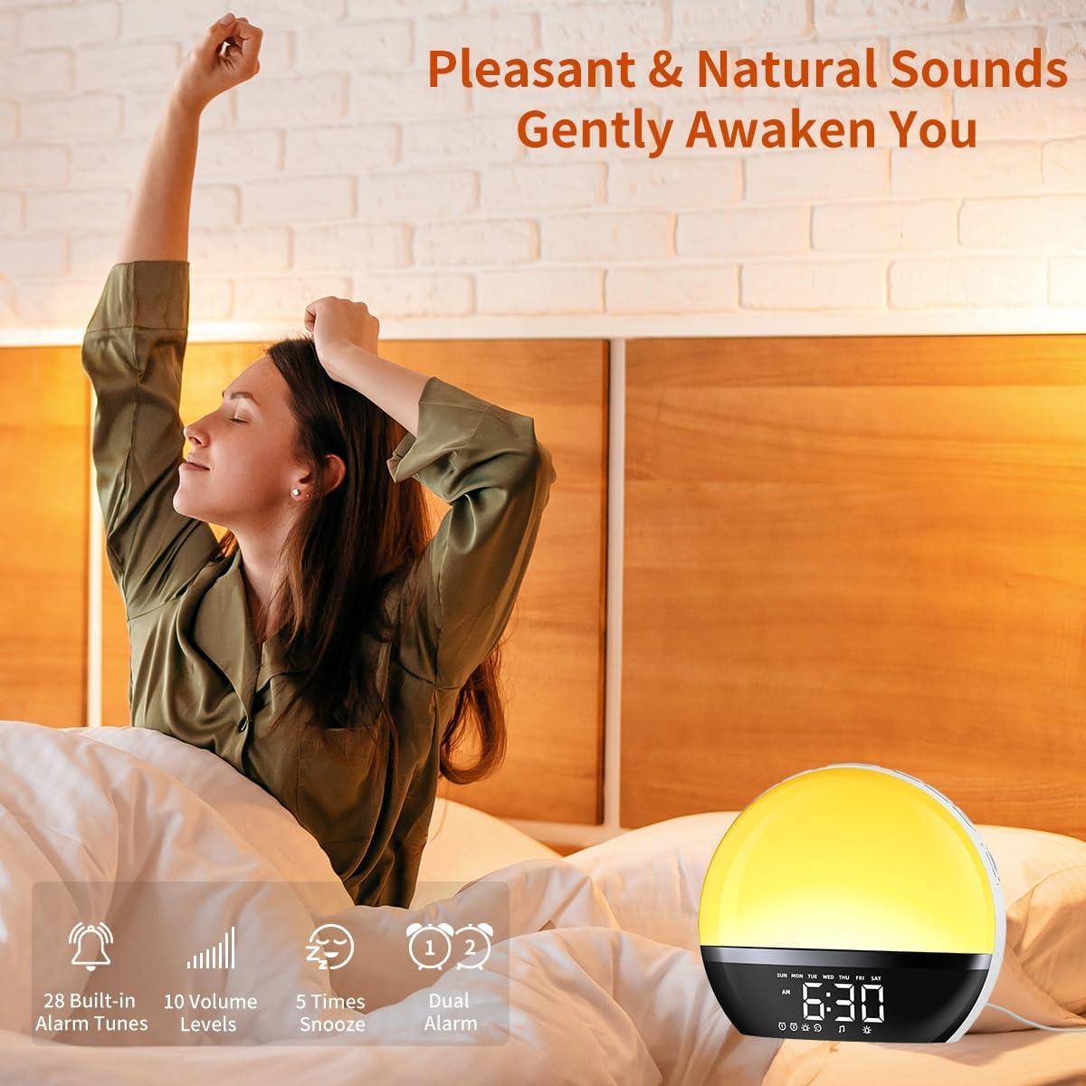 Reloj Despertador SoundLegend con Luz de Amanecer y Radio FM