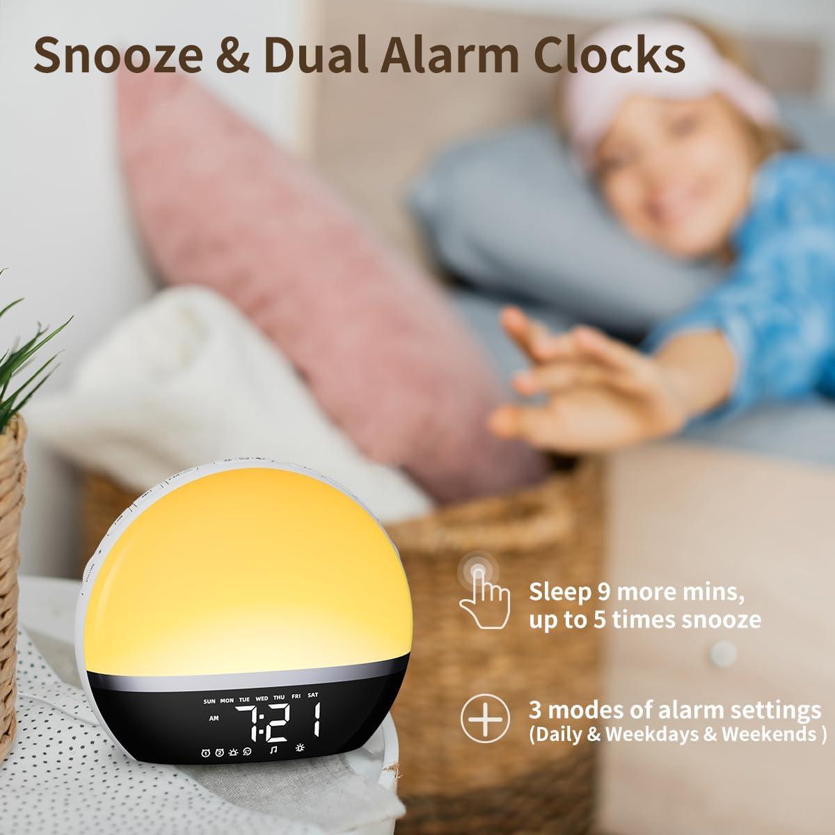 Reloj Despertador SoundLegend con Luz de Amanecer y Radio FM