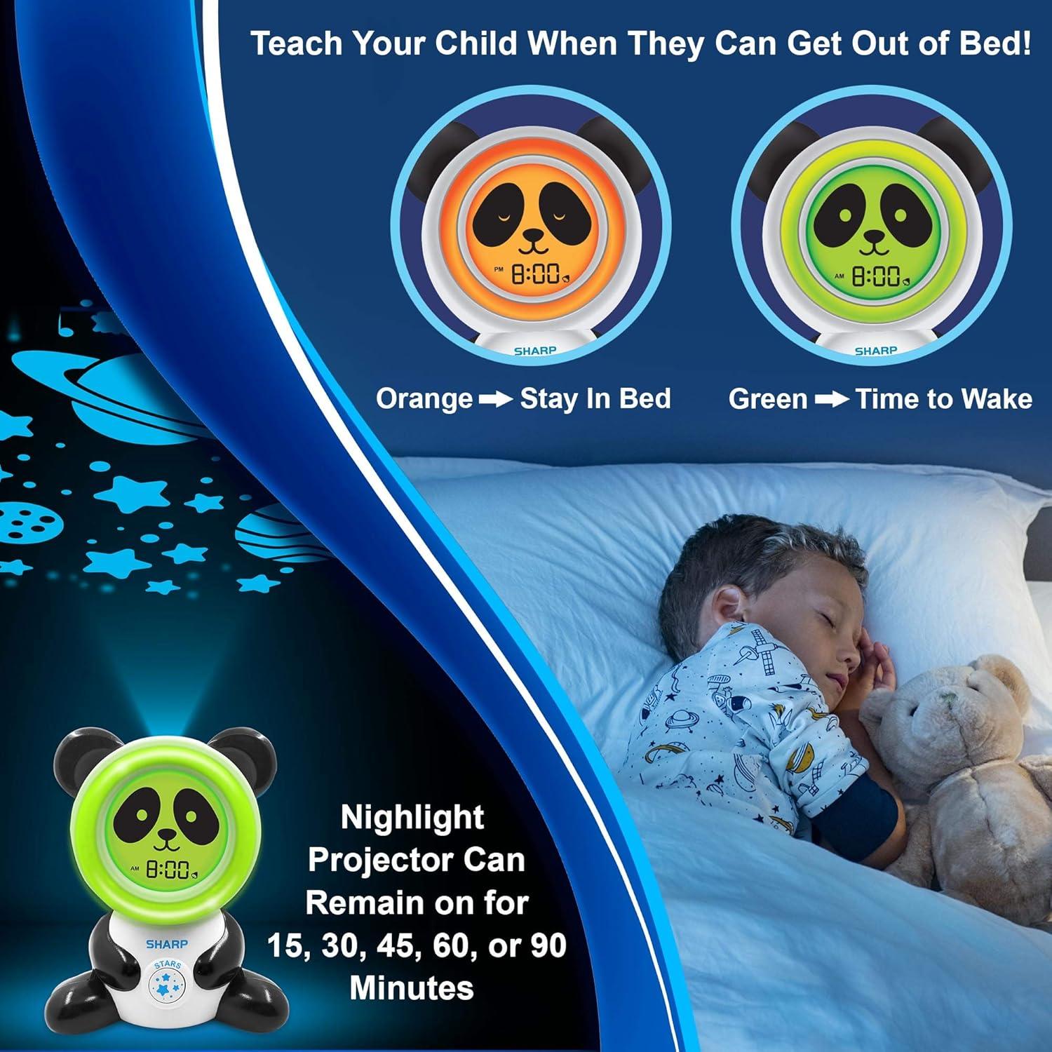 Reloj Despertador SHARP SPC084P Panda Luz Nocturna