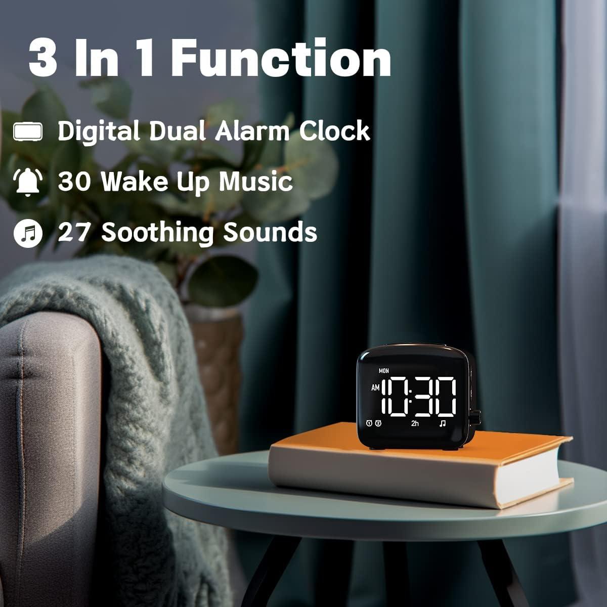 Reloj Despertador Digital Easysleep EAC-A1 Pantalla LED 27 Sonidos